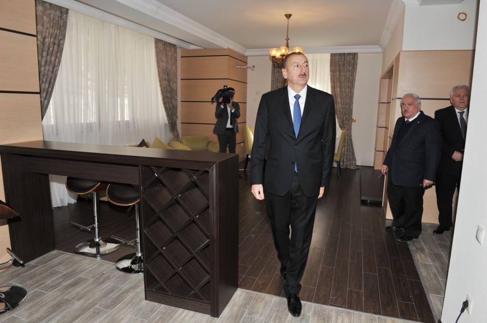 Azerbaijan's president views “Markhal” sanatorium and resort construction in Shaki