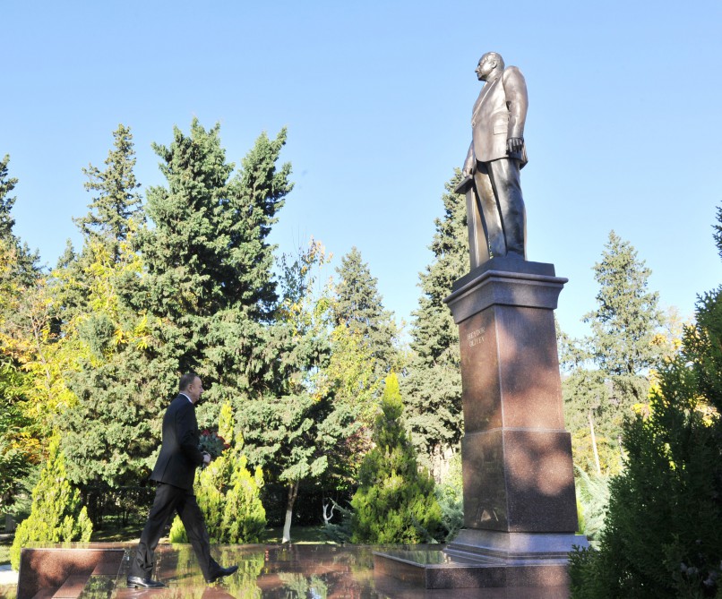 President Aliyev arrives in Zagatala district