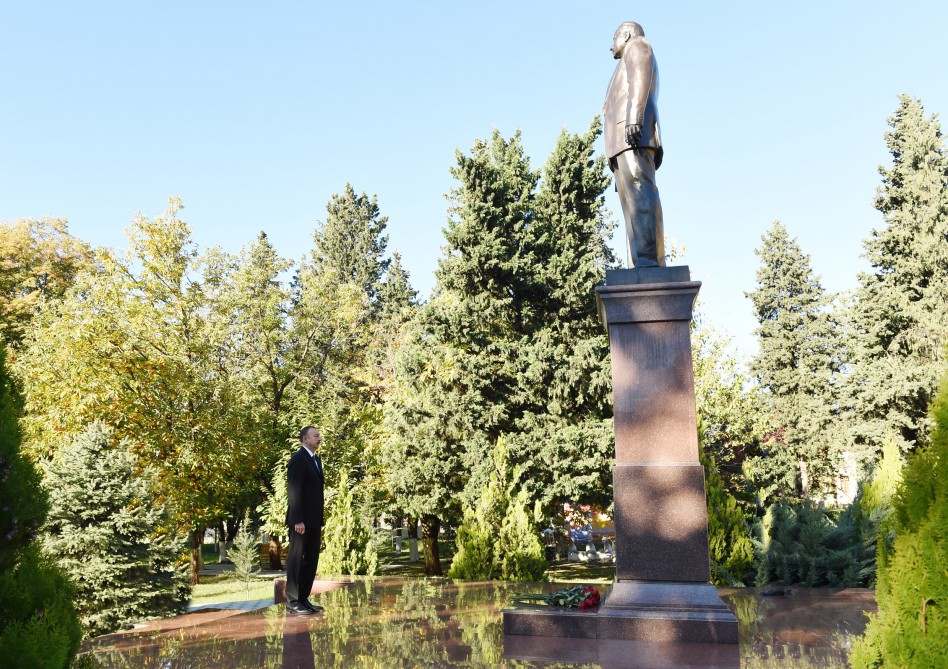 President Aliyev arrives in Zagatala district