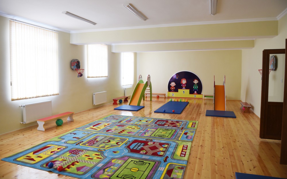Ilham Aliyev attends opening of kindergarten in Zagatala