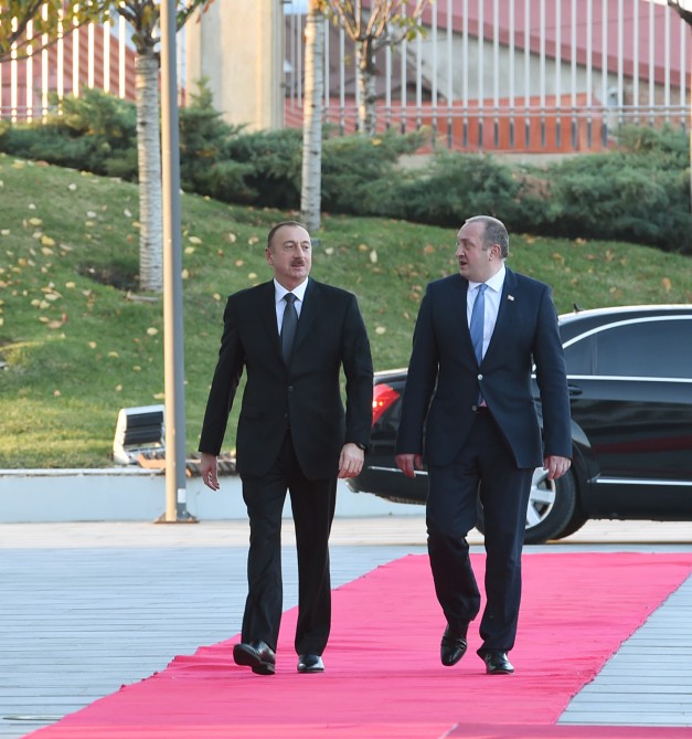 Official welcoming ceremony held in Tbilisi for President Ilham Aliyev
