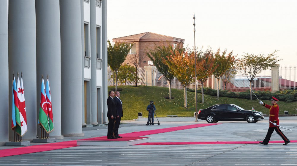 Official welcoming ceremony held in Tbilisi for President Ilham Aliyev