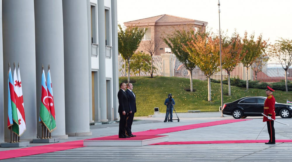 Official welcoming ceremony held in Tbilisi for President Ilham Aliyev