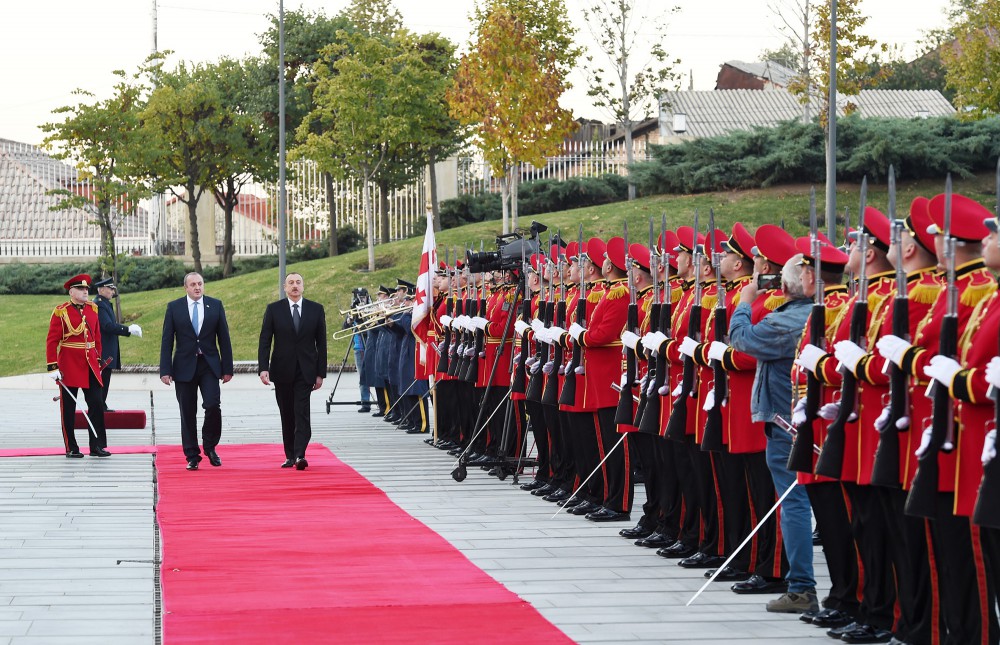 Official welcoming ceremony held in Tbilisi for President Ilham Aliyev