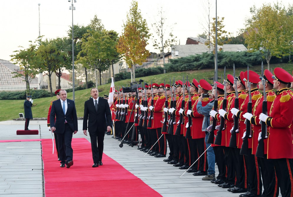 Official welcoming ceremony held in Tbilisi for President Ilham Aliyev