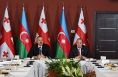 Azerbaijani, Georgian presidents visit "Tea house" training center in Marneuli