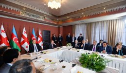 Azerbaijani, Georgian presidents visit "Tea house" training center in Marneuli