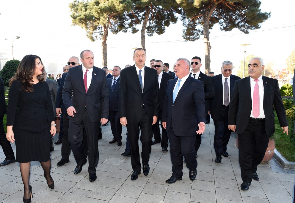 Azerbaijani, Georgian presidents visit "Tea house" training center in Marneuli