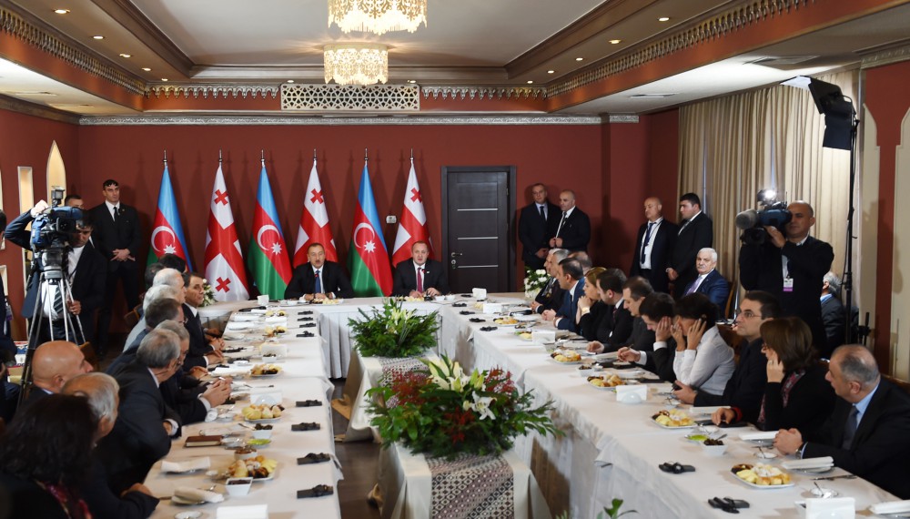 Azerbaijani, Georgian presidents visit "Tea house" training center in Marneuli