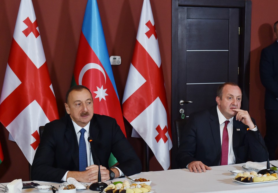 Azerbaijani, Georgian presidents visit "Tea house" training center in Marneuli