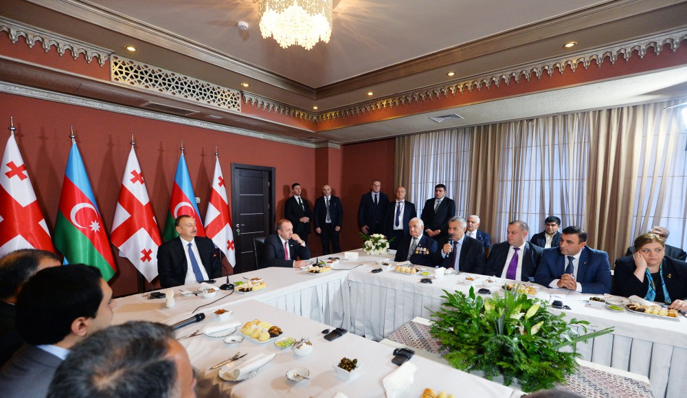 Azerbaijani, Georgian presidents visit "Tea house" training center in Marneuli