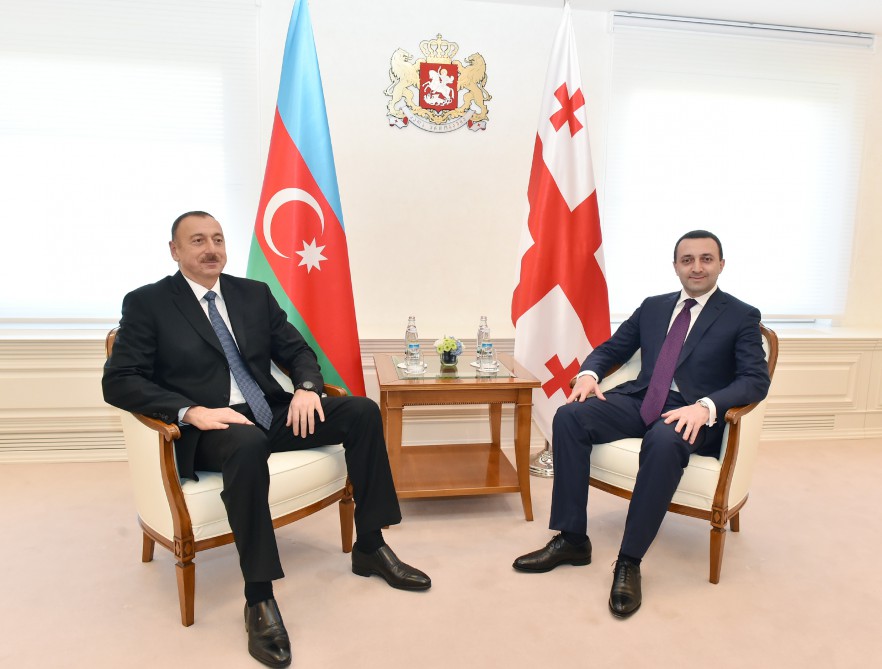 President Ilham Aliyev and the Georgian Prime Minister held a one-on-one meeting