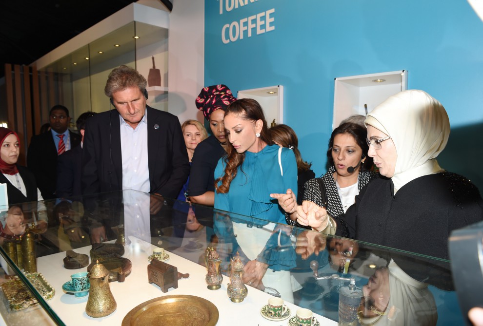 Azerbaijan’s First Lady visits exhibition at “G-20”-“Yurt” cultural area