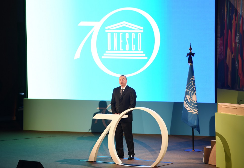 President Aliyev attends UNESCO Forum (PHOTO)