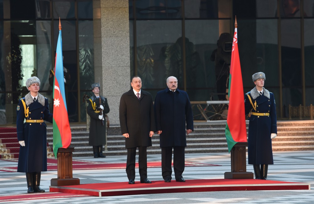 Minsk hosts official welcoming ceremony for President Aliyev