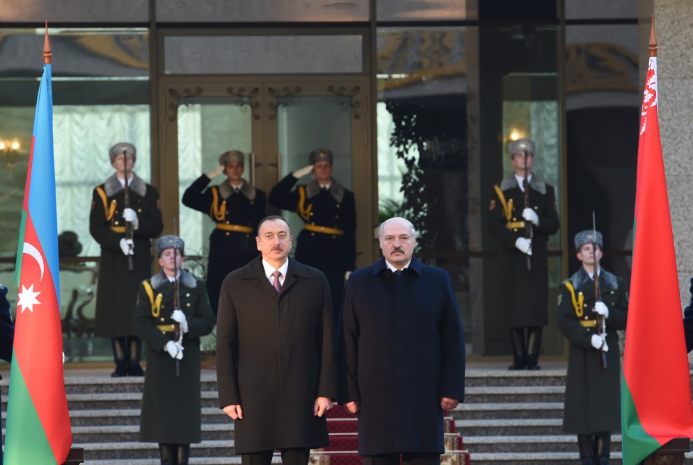 Minsk hosts official welcoming ceremony for President Aliyev