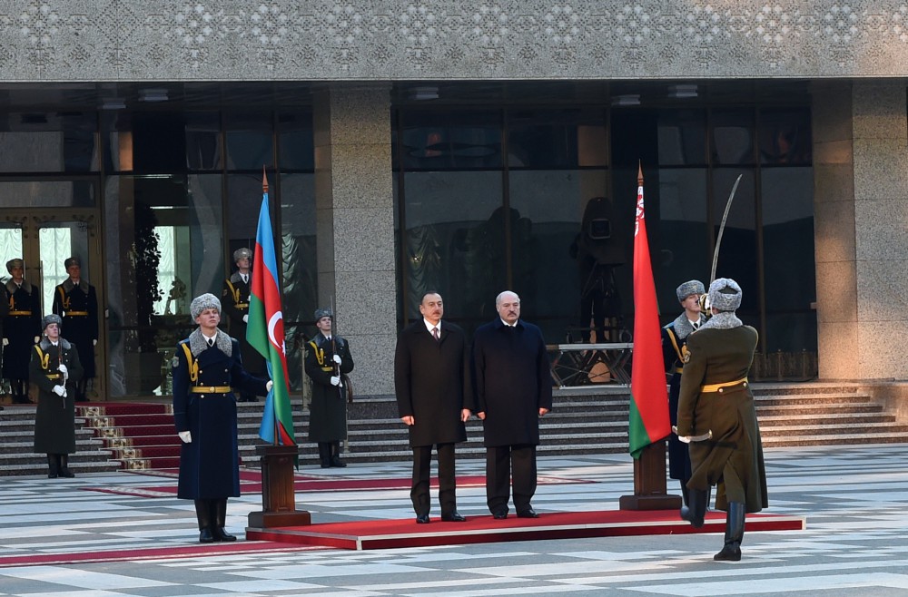 Minsk hosts official welcoming ceremony for President Aliyev