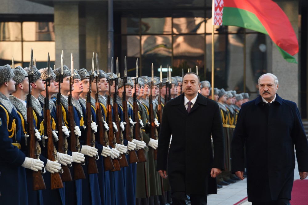 Minsk hosts official welcoming ceremony for President Aliyev