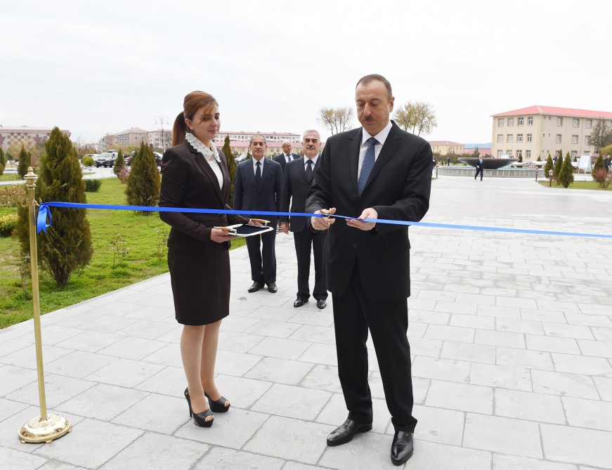 Azerbaijani president attends opening of Nakhchivan Autonomous Republic Hospital (PHOTO)