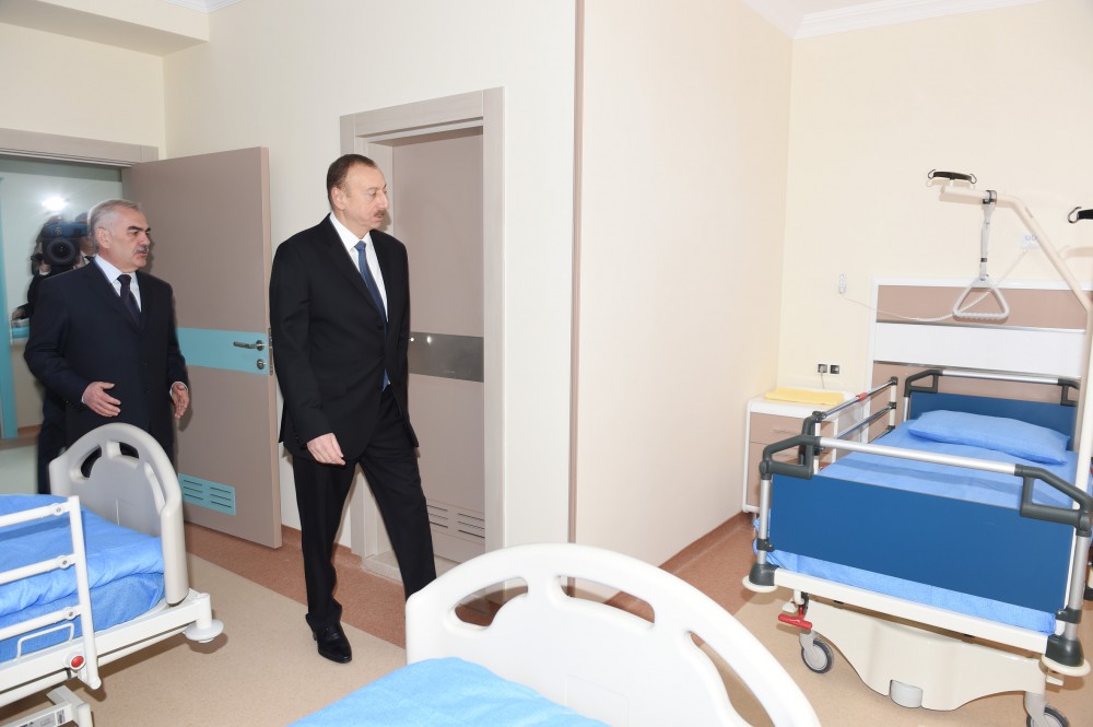 Azerbaijani president attends opening of Nakhchivan Autonomous Republic Hospital (PHOTO)