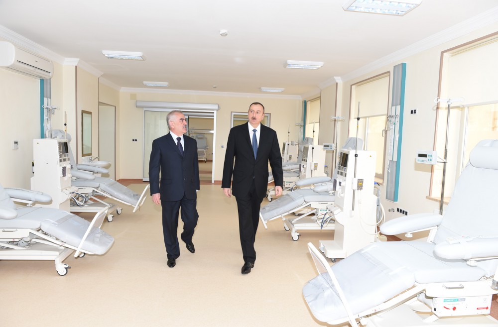 Azerbaijani president attends opening of Nakhchivan Autonomous Republic Hospital (PHOTO)