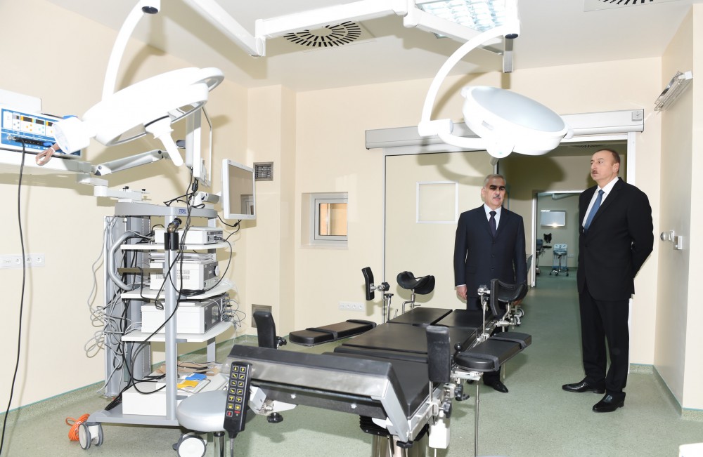 Azerbaijani president attends opening of Nakhchivan Autonomous Republic Hospital (PHOTO)