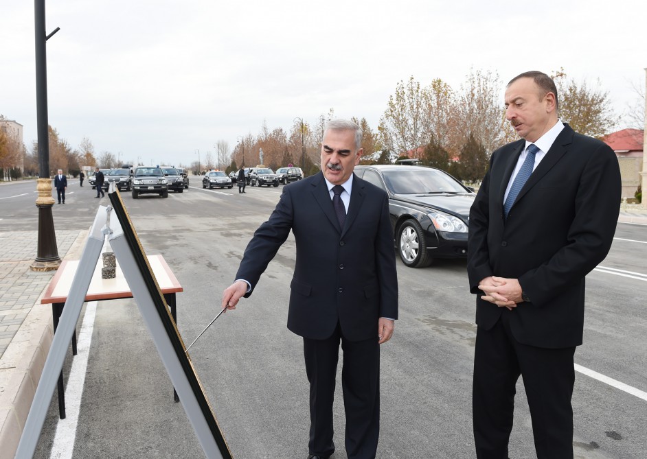 Azerbaijani president attends opening of ring road in Nakhchivan