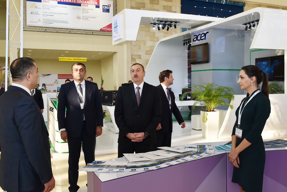 Azerbaijani president visited Bakutel 2015 exhibition (PHOTO)