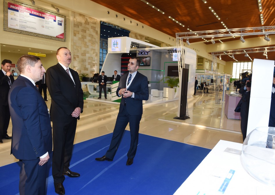 Azerbaijani president visited Bakutel 2015 exhibition (PHOTO)