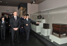 President Aliyev views Capital Museum in Beijing