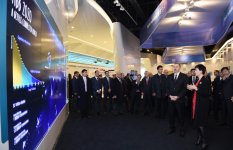 President Aliyev visits exhibition centre of Huawei in Beijing