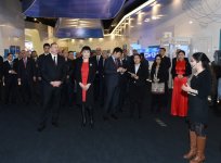 President Aliyev visits exhibition centre of Huawei in Beijing