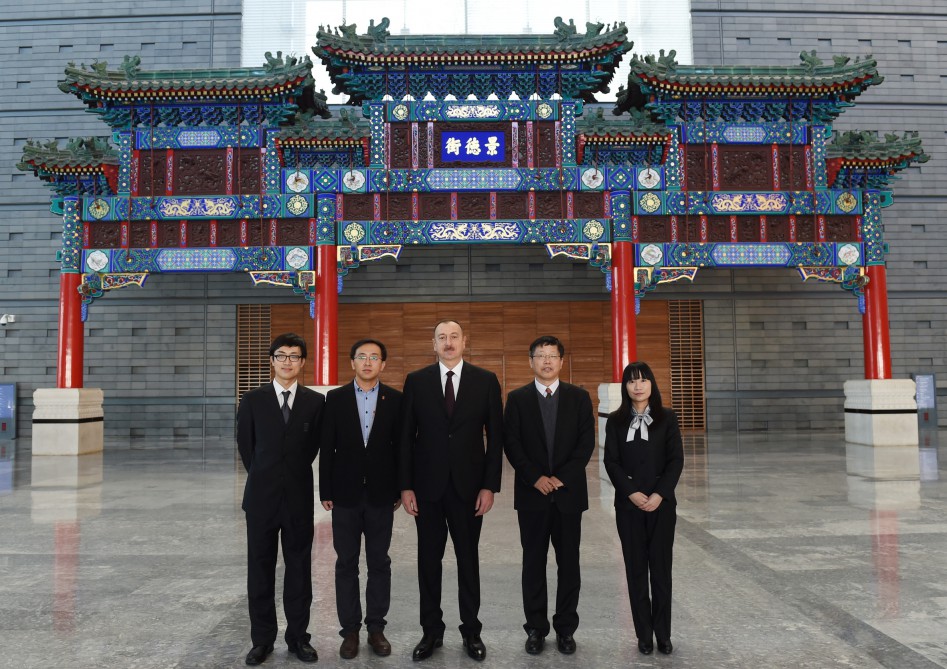 President Aliyev views Capital Museum in Beijing