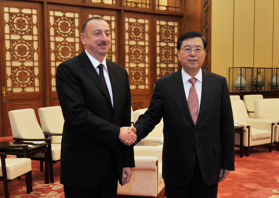 Azerbaijani president meets chairman of Standing Committee of Chinese National People’s Congress (PHOTO)
