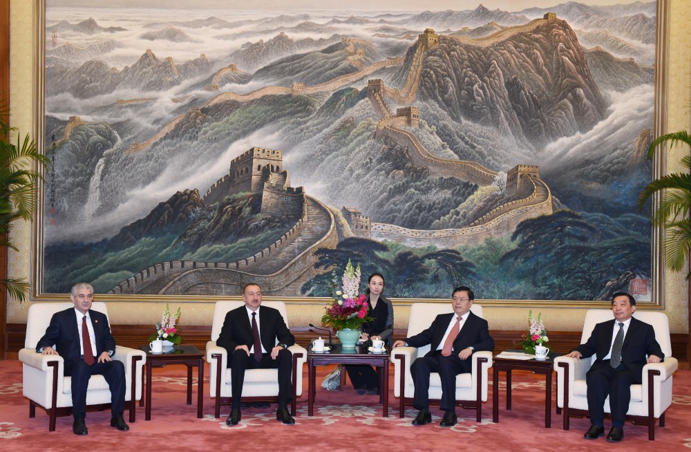 Azerbaijani president meets chairman of Standing Committee of Chinese National People’s Congress (PHOTO)