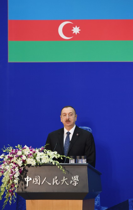Azerbaijani president honored in Renmin University of China