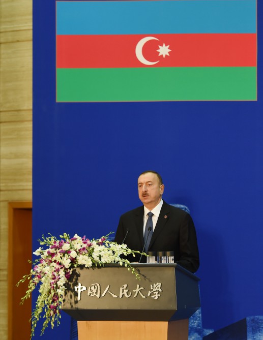 Azerbaijani president honored in Renmin University of China