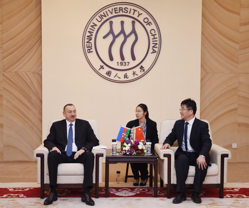 Azerbaijani president honored in Renmin University of China