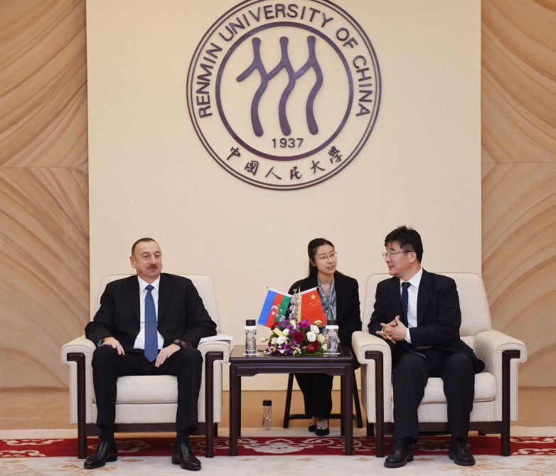 Azerbaijani president honored in Renmin University of China
