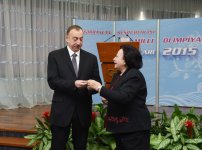 President Aliyev, his spouse attend ceremony dedicated to 2015 sport results