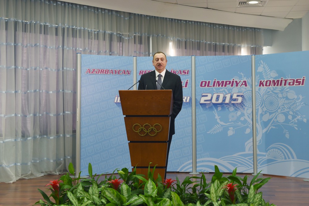 President Aliyev, his spouse attend ceremony dedicated to 2015 sport results