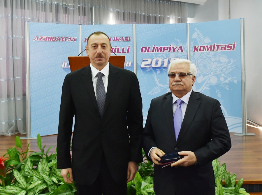 President Aliyev, his spouse attend ceremony dedicated to 2015 sport results