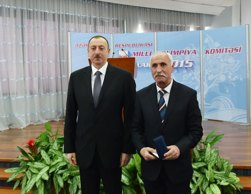 President Aliyev, his spouse attend ceremony dedicated to 2015 sport results