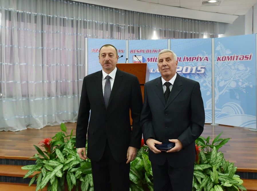 President Aliyev, his spouse attend ceremony dedicated to 2015 sport results