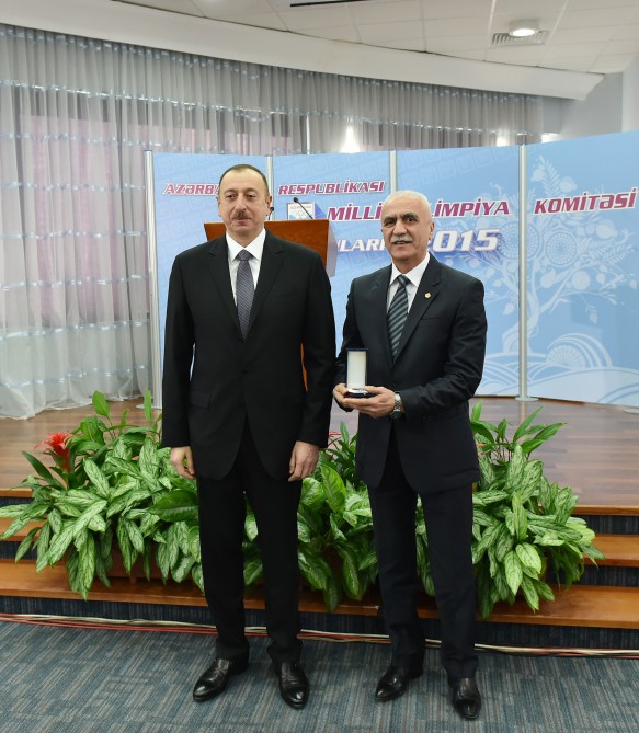 President Aliyev, his spouse attend ceremony dedicated to 2015 sport results