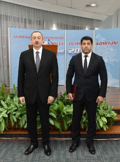 President Aliyev, his spouse attend ceremony dedicated to 2015 sport results