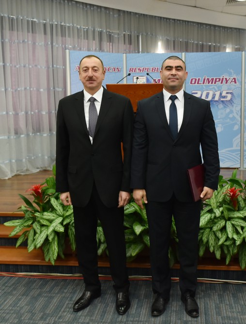 President Aliyev, his spouse attend ceremony dedicated to 2015 sport results