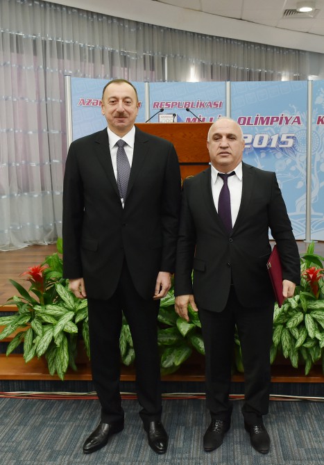 President Aliyev, his spouse attend ceremony dedicated to 2015 sport results
