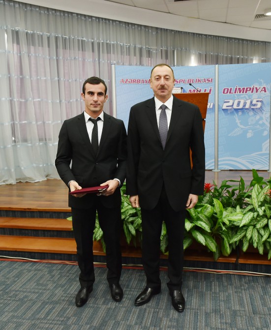 President Aliyev, his spouse attend ceremony dedicated to 2015 sport results