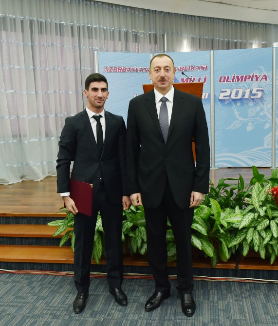 President Aliyev, his spouse attend ceremony dedicated to 2015 sport results